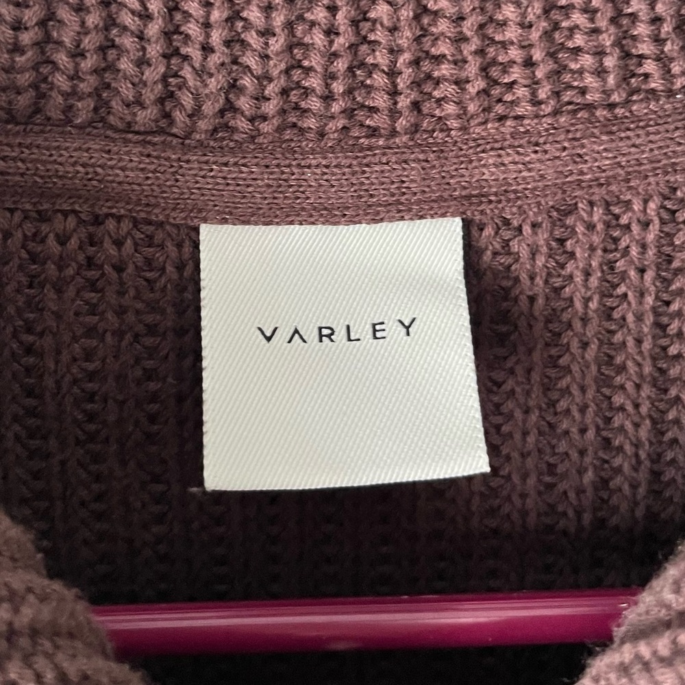 Varley Sweater Women's XS Willard Half Zip Coffee Bean Pullover Wool Blend - Picture 6 of 10